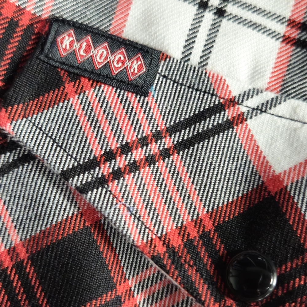 Klock Werks x DIXXON Flannel Co. 25th Anniversary Red Black White Plaid Mens 5XL